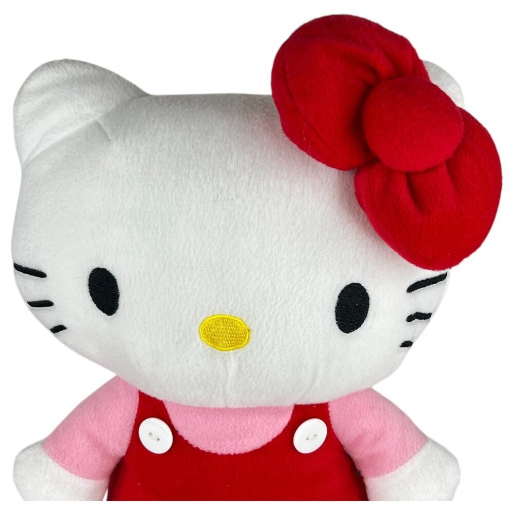 2012 Hello Kitty Sanrio Plush 12 1/2” Red Dress & Bow Pink Shirt Stuffed Animal - Picture 2 of 8